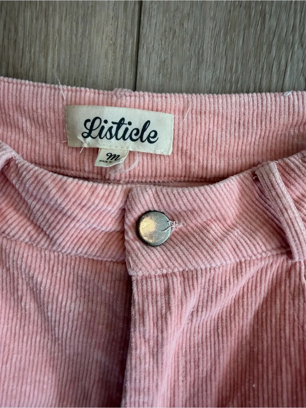 Listicle Pink Wide Leg Corduroy Pants